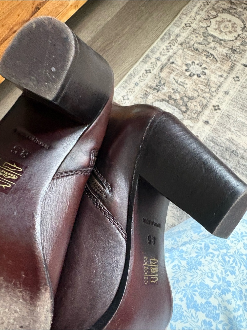 Free People Copenhagen leather point boots brown size 8.5 western cowgirl - Picture 9 of 16